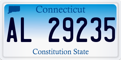 CT license plate AL29235