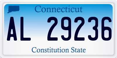 CT license plate AL29236
