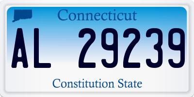 CT license plate AL29239