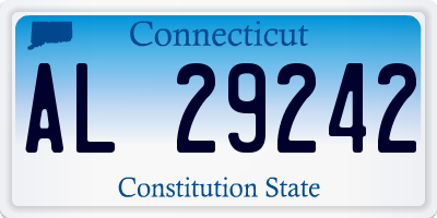 CT license plate AL29242
