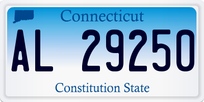 CT license plate AL29250