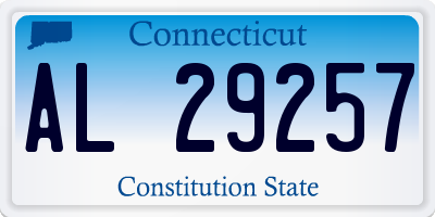 CT license plate AL29257