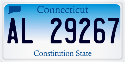 CT license plate AL29267