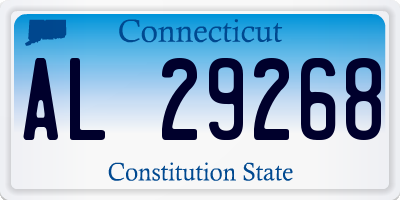 CT license plate AL29268