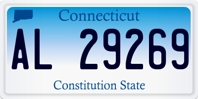 CT license plate AL29269