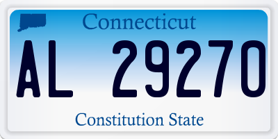 CT license plate AL29270