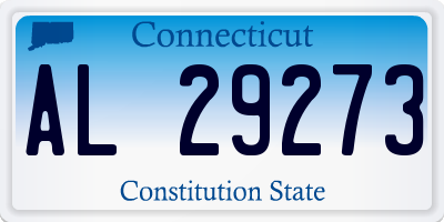 CT license plate AL29273