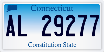 CT license plate AL29277