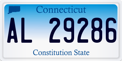 CT license plate AL29286