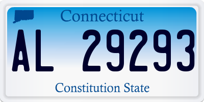 CT license plate AL29293