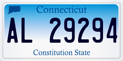 CT license plate AL29294