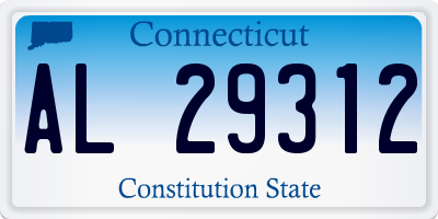 CT license plate AL29312