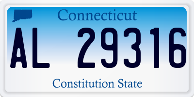 CT license plate AL29316