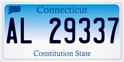 CT license plate AL29337