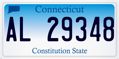CT license plate AL29348