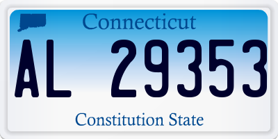CT license plate AL29353