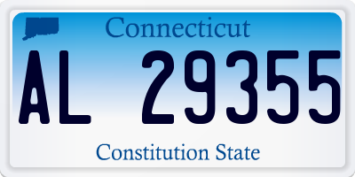 CT license plate AL29355