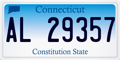 CT license plate AL29357
