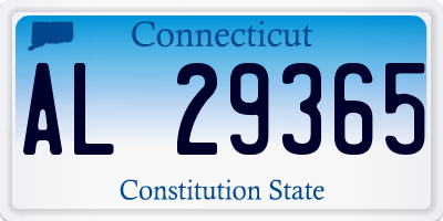 CT license plate AL29365