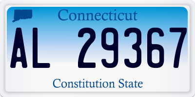 CT license plate AL29367