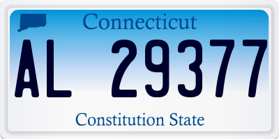 CT license plate AL29377