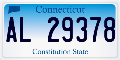 CT license plate AL29378