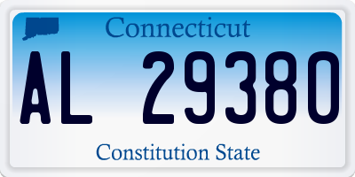 CT license plate AL29380