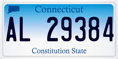CT license plate AL29384