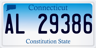 CT license plate AL29386