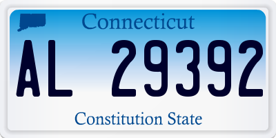 CT license plate AL29392
