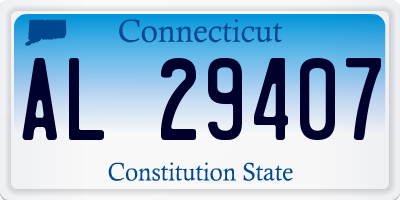 CT license plate AL29407