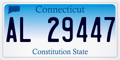 CT license plate AL29447