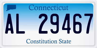 CT license plate AL29467