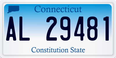 CT license plate AL29481