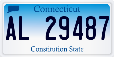 CT license plate AL29487