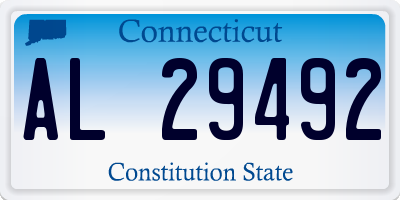 CT license plate AL29492