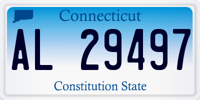CT license plate AL29497