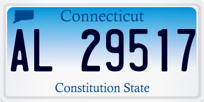 CT license plate AL29517