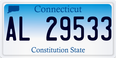CT license plate AL29533
