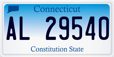 CT license plate AL29540