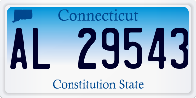 CT license plate AL29543