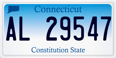 CT license plate AL29547