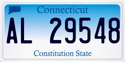 CT license plate AL29548