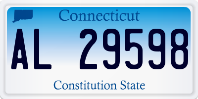 CT license plate AL29598