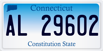 CT license plate AL29602