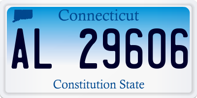 CT license plate AL29606