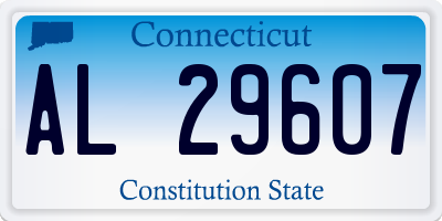 CT license plate AL29607