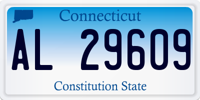 CT license plate AL29609