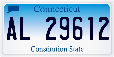 CT license plate AL29612