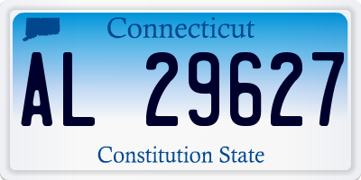 CT license plate AL29627